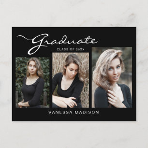 Elegante guión moderno   3 Invitación de Photo Gra