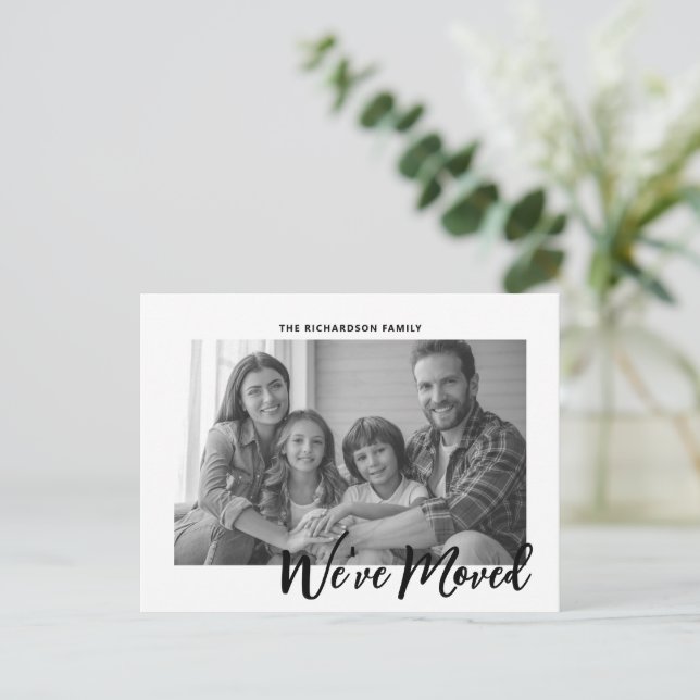 Elegante guión moderno Invitación móvil foto (Anverso de pie)