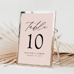 Elegante guión moderno número de tabla de Boda Rub<br><div class="desc">Tarjetas de números de tabla minimalistas y modernas con letras modernas de color negro con "Table" en escritura moderna de caligrafía. El diseño presenta un fondo de color o un color de su elección. El diseño se repite en la parte posterior. Para solicitar las tarjetas de tabla de sondeo: agregue...</div>