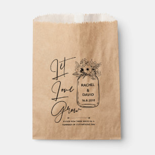 Elegante guión PERMITE AMAR LAS Bolsas de Favor de