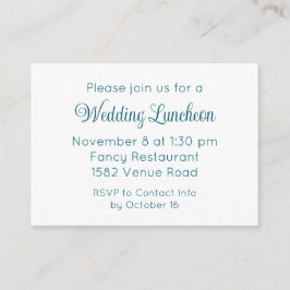 Elegante Guión Verde azulado Invitación a evento e