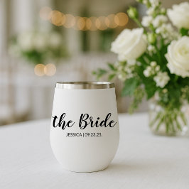Elegante Guión Vino Boda Personalizado Novia