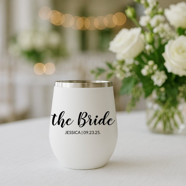 Elegante Guión Vino Boda Personalizado Novia (Subido por el creador)