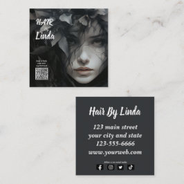 Elegante Hairstylist floral tarjetas de negocio de