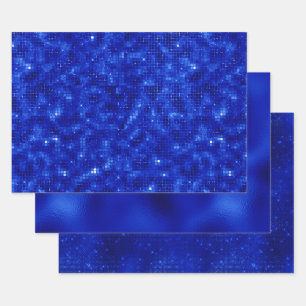 Elegante Hanukkah de papel de aluminio azul real