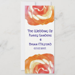 Elegante, hermosa invitación a la boda Rosa