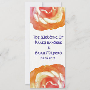 Elegante, hermosa invitación a la boda Rosa