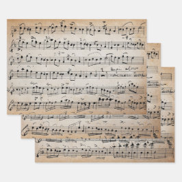 Elegante hoja de escritura a mano de época Notas m