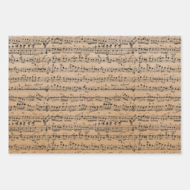 Elegante hoja de escritura a mano de época Notas m