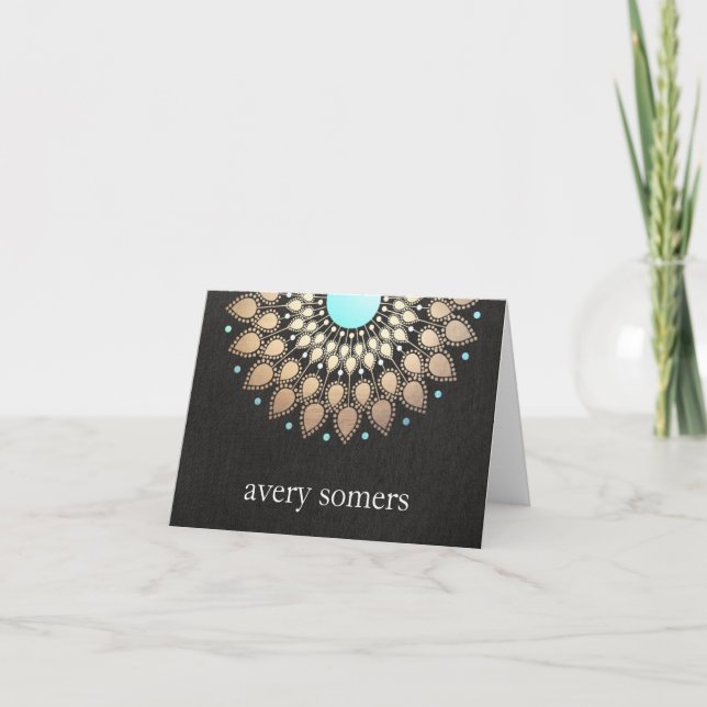 Elegante hoja de Relieve metalizado dorado Mandala (Anverso)