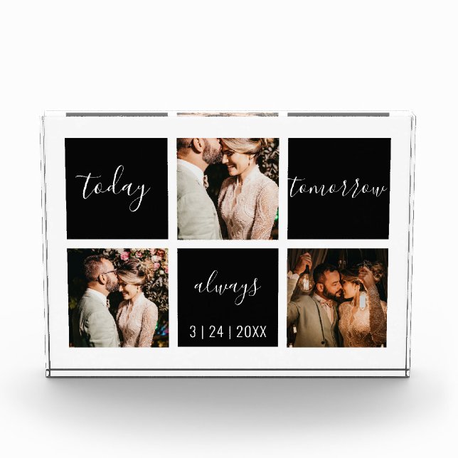 Elegante Hoy Mañana Siempre 3 Foto Keepsake (Anverso)