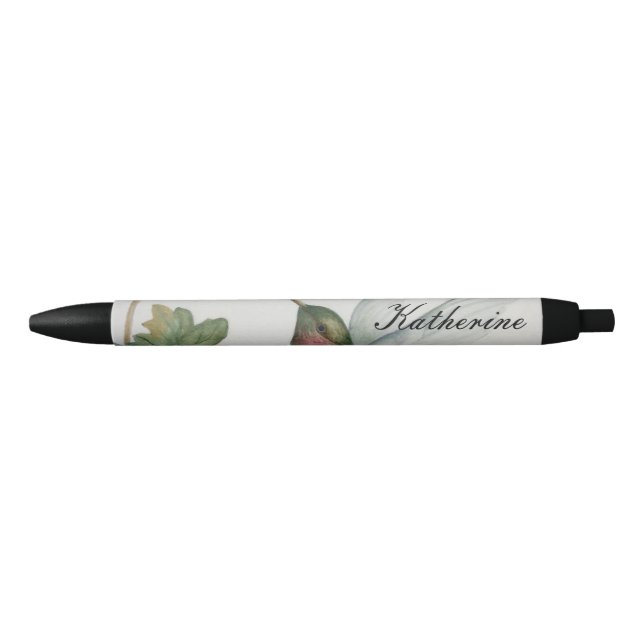 Elegante Hummingbird Acuarela Personalizada Pluma (Anverso)
