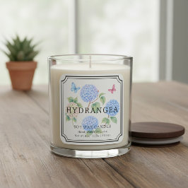 Elegante Hydrangea Soja Candle Etiqueta de negocio