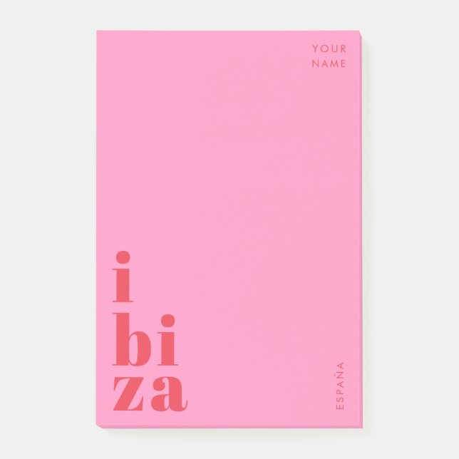 Elegante Ibiza Post it Sticky nota (Anverso)