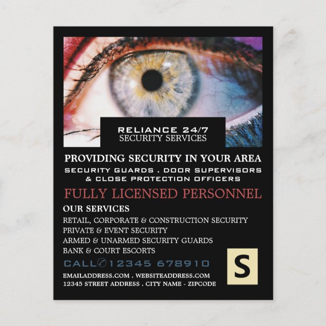 Elegante imagen ocular, publicidad del personal de (Frente)