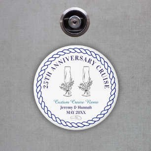 Elegante imán de aniversario de bodas personalizad