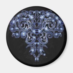 Elegante imán de barrido azul