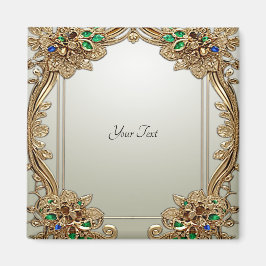 Elegante imán ornato de oro