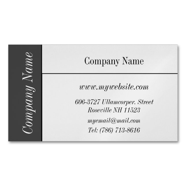 Elegante imán para tarjetas de presentación (Anverso)