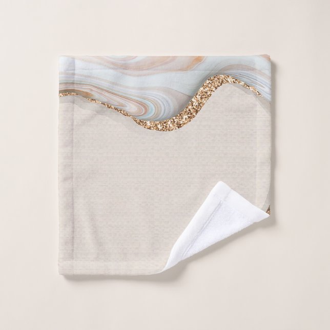 Elegante impresión de mármol blanco con textura pl (Toallita)