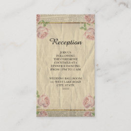 Elegante impresión en diccionario con recepción de