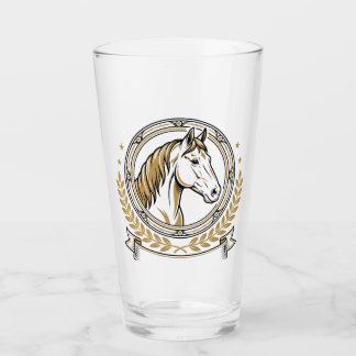Elegante insignia de cresta de caballo con acentos
