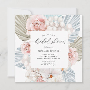 elegante invierno azul bohemia floral Bridal Showe