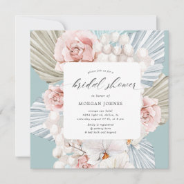 elegante invierno azul bohemia floral Bridal Showe