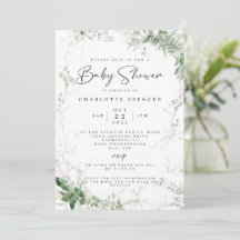 Elegante Invitación a Baby Shower de Verdor