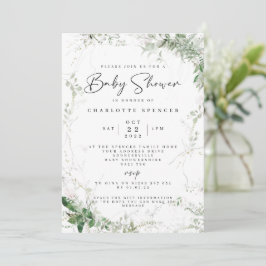Elegante Invitación a Baby Shower de Verdor