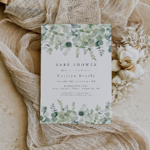 Elegante Invitación a Baby Shower de Verdor