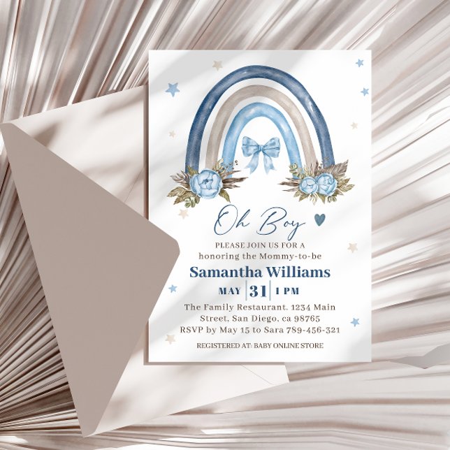 Elegante invitación a Baby Shower del arcoiris del (Subido por el creador)