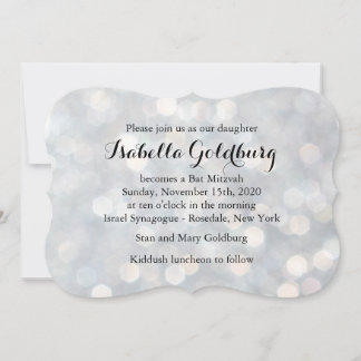 Elegante Invitación a Bat Mitzvah