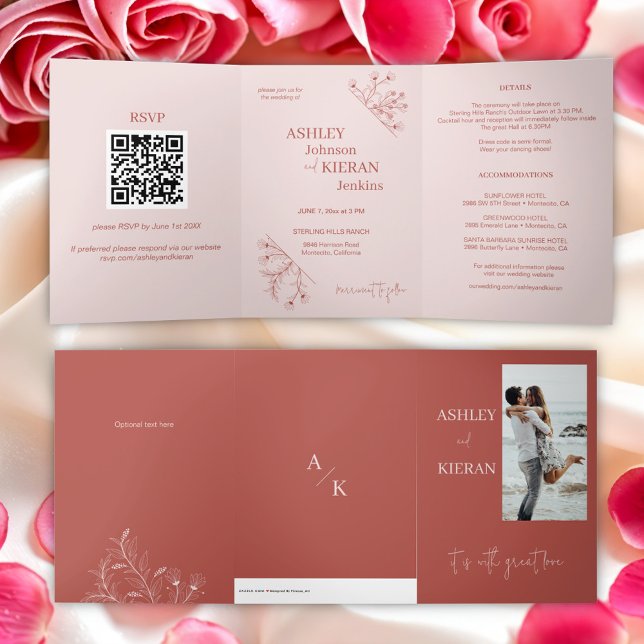 Elegante Invitación a Boda Floral (Subido por el creador)