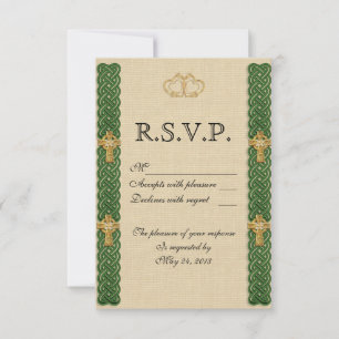 Elegante invitación a boda irlandesa