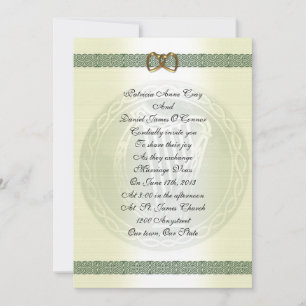 Elegante invitación a boda irlandesa