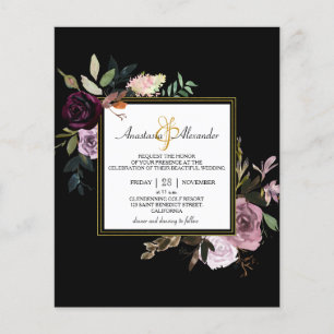 ELEGANTE invitación a boda PRESUPUESTARIA Volante