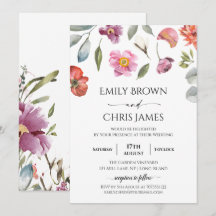 Elegante invitación a bodas de eucalipto floral