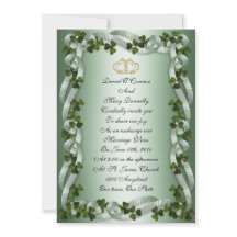 Elegante invitación a bodas irlandesas