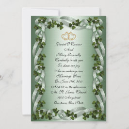 Elegante invitación a bodas irlandesas
