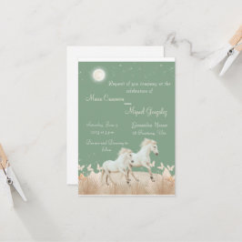 elegante invitación a boho equino