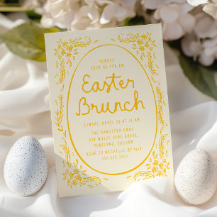 Elegante Invitación a Brunch Amarillo Amarillo Gay