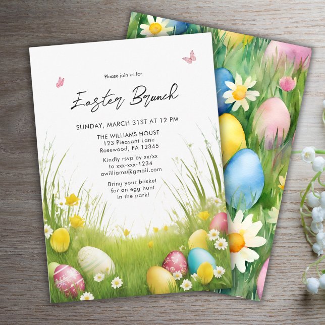 Elegante Invitación a Brunch de Pascua (Subido por el creador)