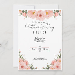 Elegante Invitación a Brunch del Día de la Madre F