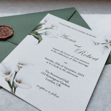 Elegante invitación a Calla Lily - Diseño floral