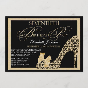 Elegante Invitación a calzado para damasco en el 7