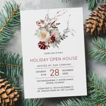 Elegante invitación a casa abierta para vacaciones