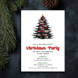 Elegante Invitación a Cena de Navidad en Cuadro Ro