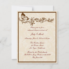 Elegante Invitación a cenar a prueba de mariposa