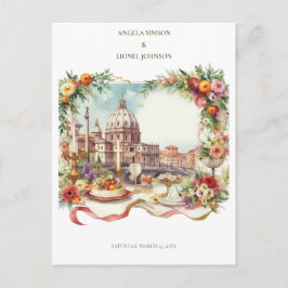 Elegante invitación a cenar en Florencia Italia